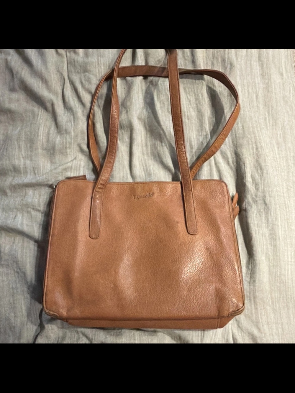 Vintage Tignanello Classic Brown Leather Tote Shoulder Bag